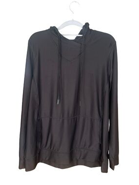Gerry Women's Lightweight Hoodie Pullover Kangaroo Pocket Black Large